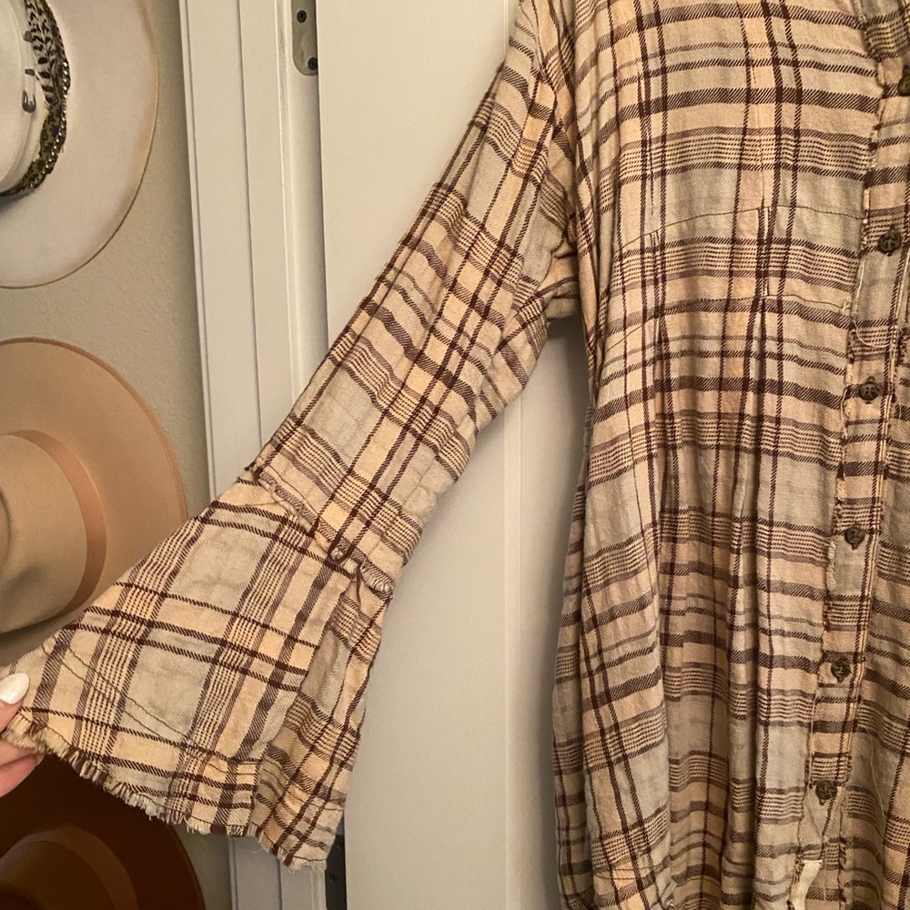 Free People Mary Anne Plaid Buttondown - Picture 8 of 9